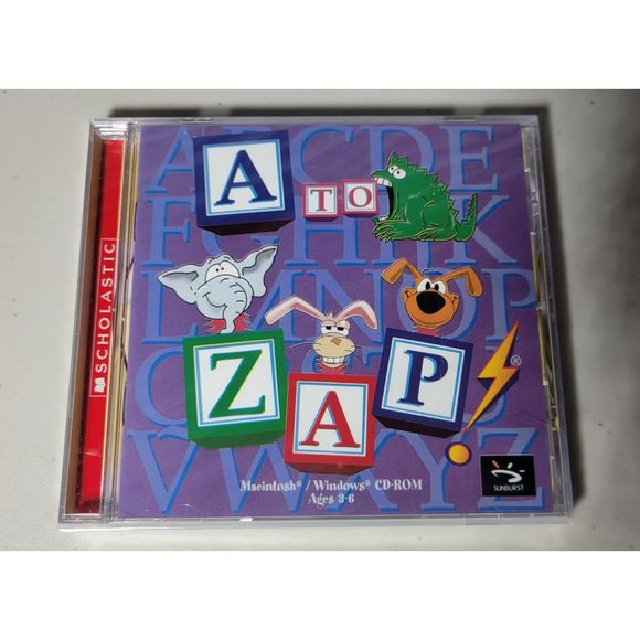 Scholastic Sunburst‎ A TO ZAP CD-ROM Ages 3-6 NEW - Picture 1 of 4